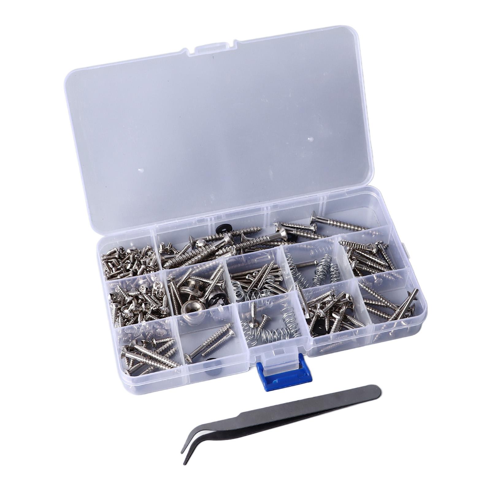 

Guitar Repair Screw Kit Electric Acoustic Guitar Mounting Screws Strap Buckles Kit Luthier Tool серебряный