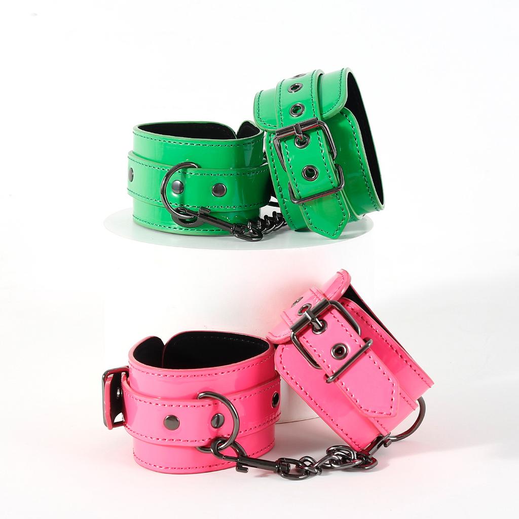 Sm Handcuffs Sex Ankle Cuff Bdsm Bondage Restraints Colored Leather Handcuff Adult Game Erotic Couple Sex Toy