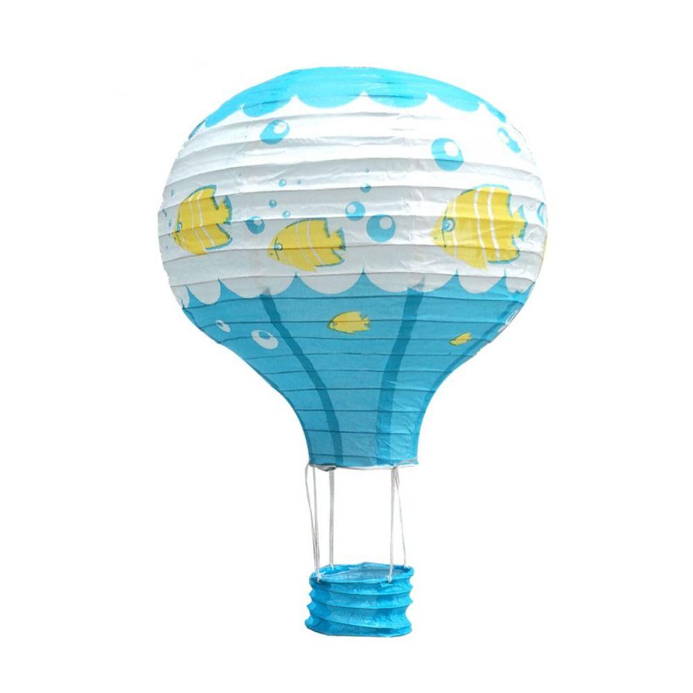 

DIY Paper Lantern Hanging Festival Lantern Creative Hot Air Balloon Lantern for Party Style A