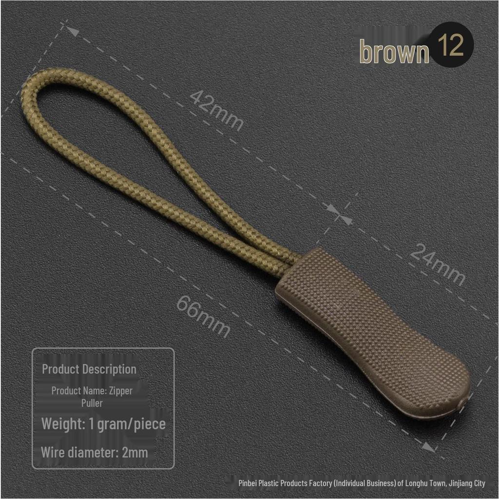 Black Caterpillar Zipper Pull: Popular Luggage Tail Rope Cord