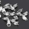 50Pcs Flat Tray Earring Clip Round Flat Tray Earring Clip for Jewelry Making