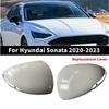 For Hyundai Sonata     ABS Rearview Side Mirror Cover Wing Cap Exterior Door Trim Replacement White Primer