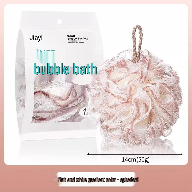 Super Soft Colorful XL Bath Flower Ball - Durable, Individually Packaged, Non-Fall Foam for Bath Use