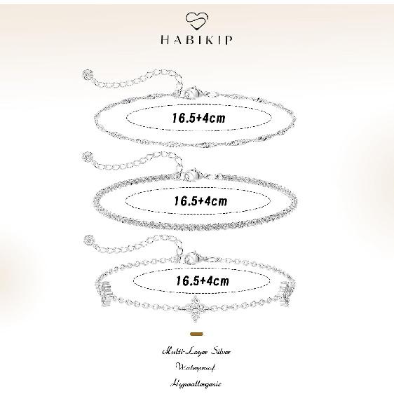 14K Gold Plated Bracelet for Women, Stackable Link Bracelet Set