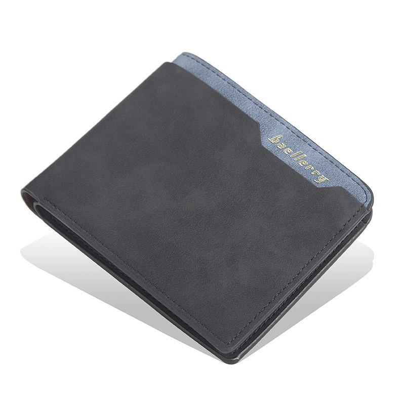 Wallet Men s Short Korean Version Thin Multi Slot Casual Open Soft 12X10X2 чёрный