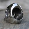 Polierter Vampir Totenkopf Ring Herren Damen Edelstahl Biker Ringe Mann Gothic Punk Schmuck Bestes Geschenk Für Freund Größe 7-15