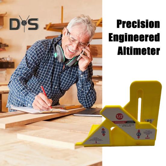 

Локатор для резки древесины. Высокоточный двухшкальный толщиномер для деревообработки. Дизайн, ориентированный на пользователя. Надежная точность. Позиционирование на 1/2 толщины. жёлтый