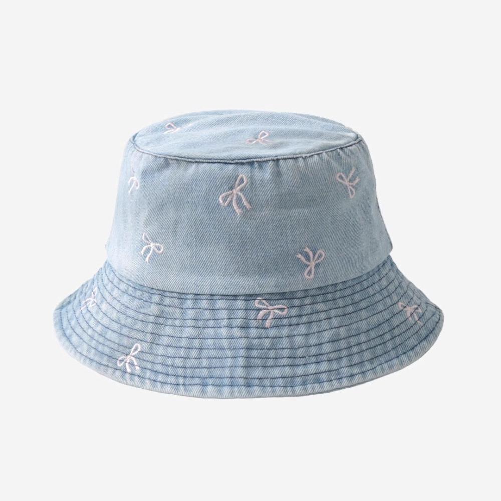

Wide Brim Denim Bucket Hat Sun Protection Sun Hat Fashion Fisherman Hat Travel светло-синий