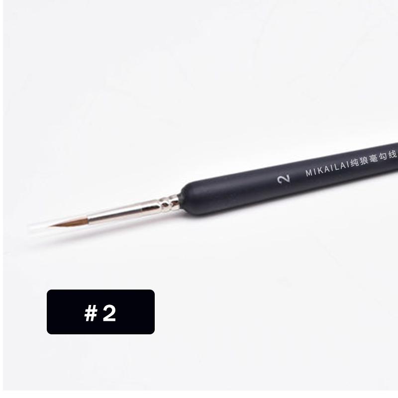 MIKAILAN Wolf Hair Paint Brush Fine Hand-painted Hook Line Pen Round Tip Miniature Brush For Drawing Gouache Oil Painting Brush