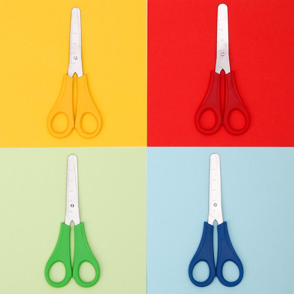 Child-Safe Round Tip Stainless Steel Scissors for DIY Crafts and Paper Cutting