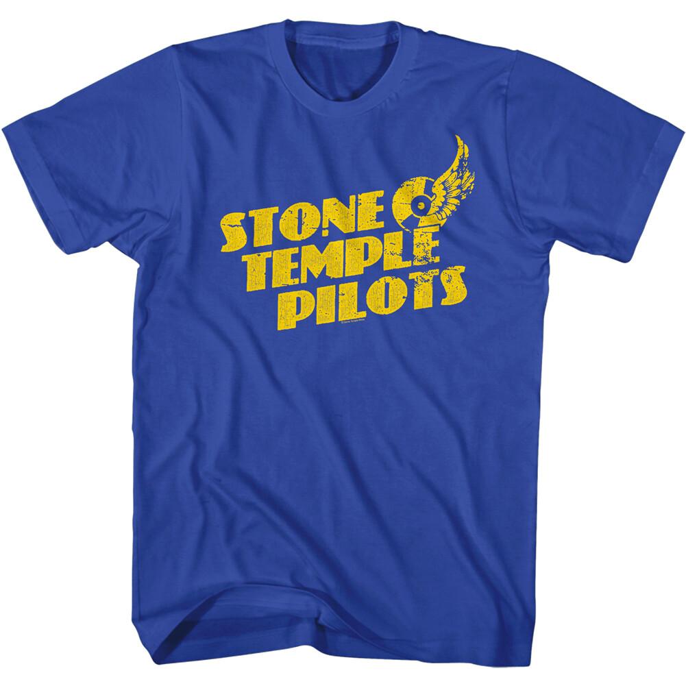 Stone Temple Pilots Winged Disc Men T Shirt Flying Vinyl Alt Rock Band Logo S