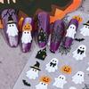 DIY Manicure Accessories Women Nail Stickers for Halloween, Spooky Ghost Pumpkin Spider Web Bat Self Adhesive Decals Thorns Decal, Art Supplies