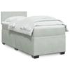 VidaXL Slatted Bed Base and Mattress Light Grey 90x190 Cm Velvet, Bed, Platform Bed, Panel Bed, Furniture of 3288480