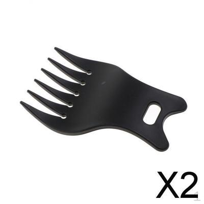 2x Professioneller Kunststoff Kamm mit breiten Zinken für öliges Haar Styling Lift Kämme Schwarz , Schwarz, 2 Stück