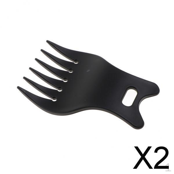 

2xПрофессиональная пластиковая расческа с широкими зубьями для жирных волос, стайлинг, расчески для подъема, черная, черная, 2 шт.