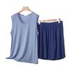 Women's Modal Pajama Set: Sleeveless Tank Top & Loose Shorts, Summer-Weight Plus Size Homewear