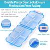 Portable Medicine Box Waterproof Seal Moisture Proof Independent Small Grid Pill Container Storage Tablets 10 Cells