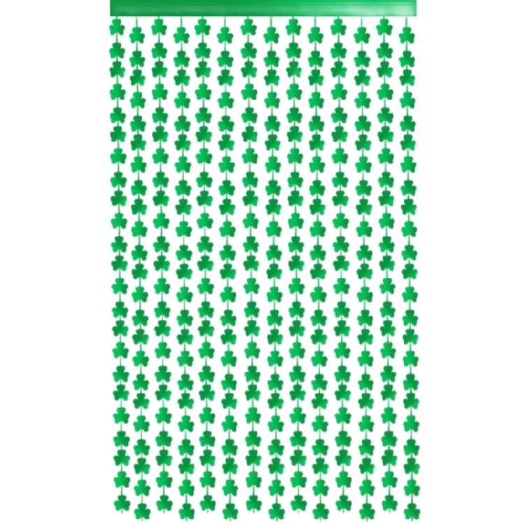 PET Shamrocks Shinys Clovers Curtain Banners StPatricks Day Decorations Hangings Shamrocks