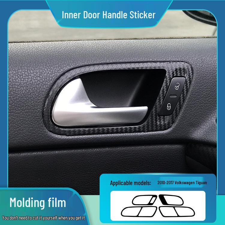 Volkswagen Tiguan 10-17 Innenraum Kohlefaser Kratz- & Trittschutz Konsole & Tür Kit