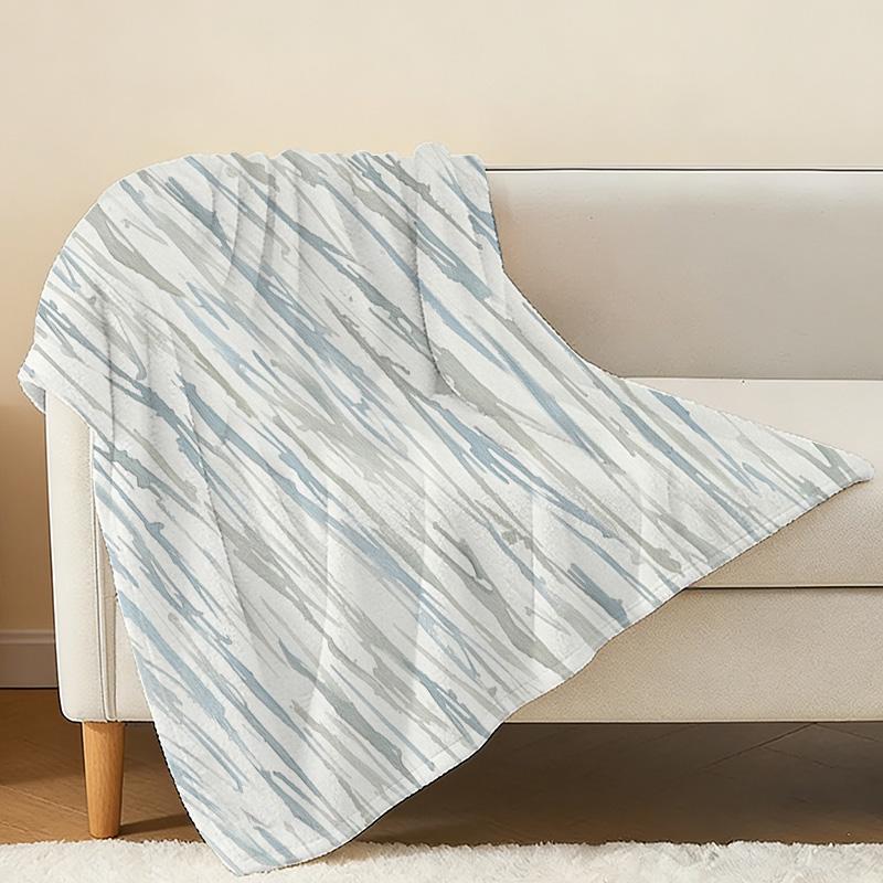 Flannel Throw Blanket, Machine Washable, Soft Warm Minimalist Design with Muted Colors - Ideal for Home, Office Naps, Christmas & Halloween