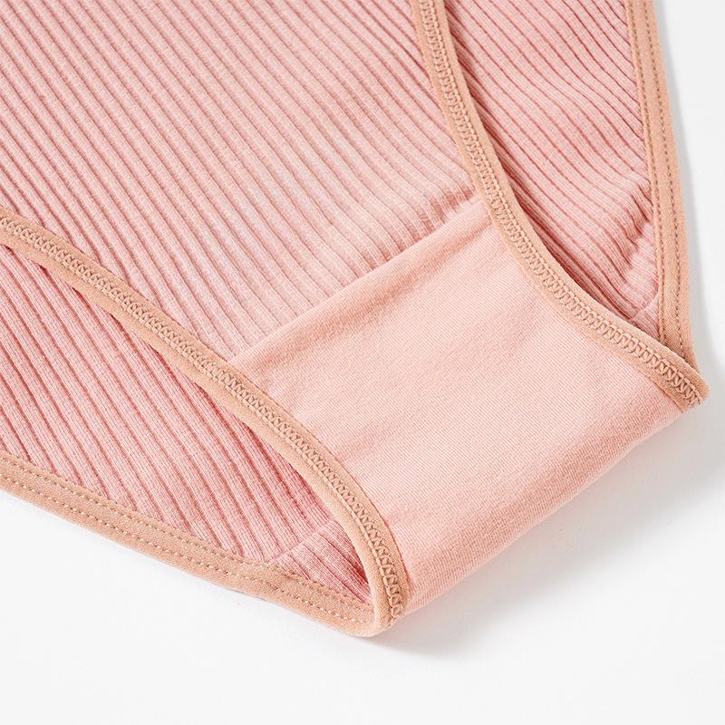 Girls' Panties with Breathable Crotch Pure Cotton Thread Mid Waist Comfortable Sexy Lifting Buttocks Women's Underwear