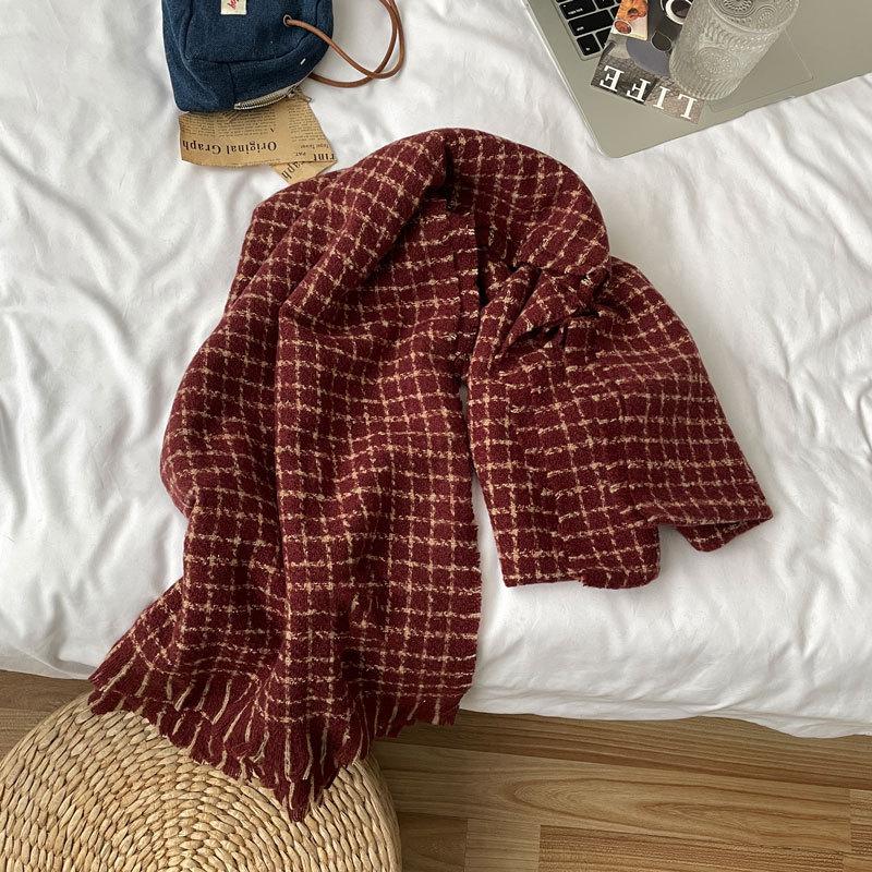 Christmas Series New Red Atmosphere Scarf Collection Women's Winter Wind Advanced Autumn and Winter Warm Scarf