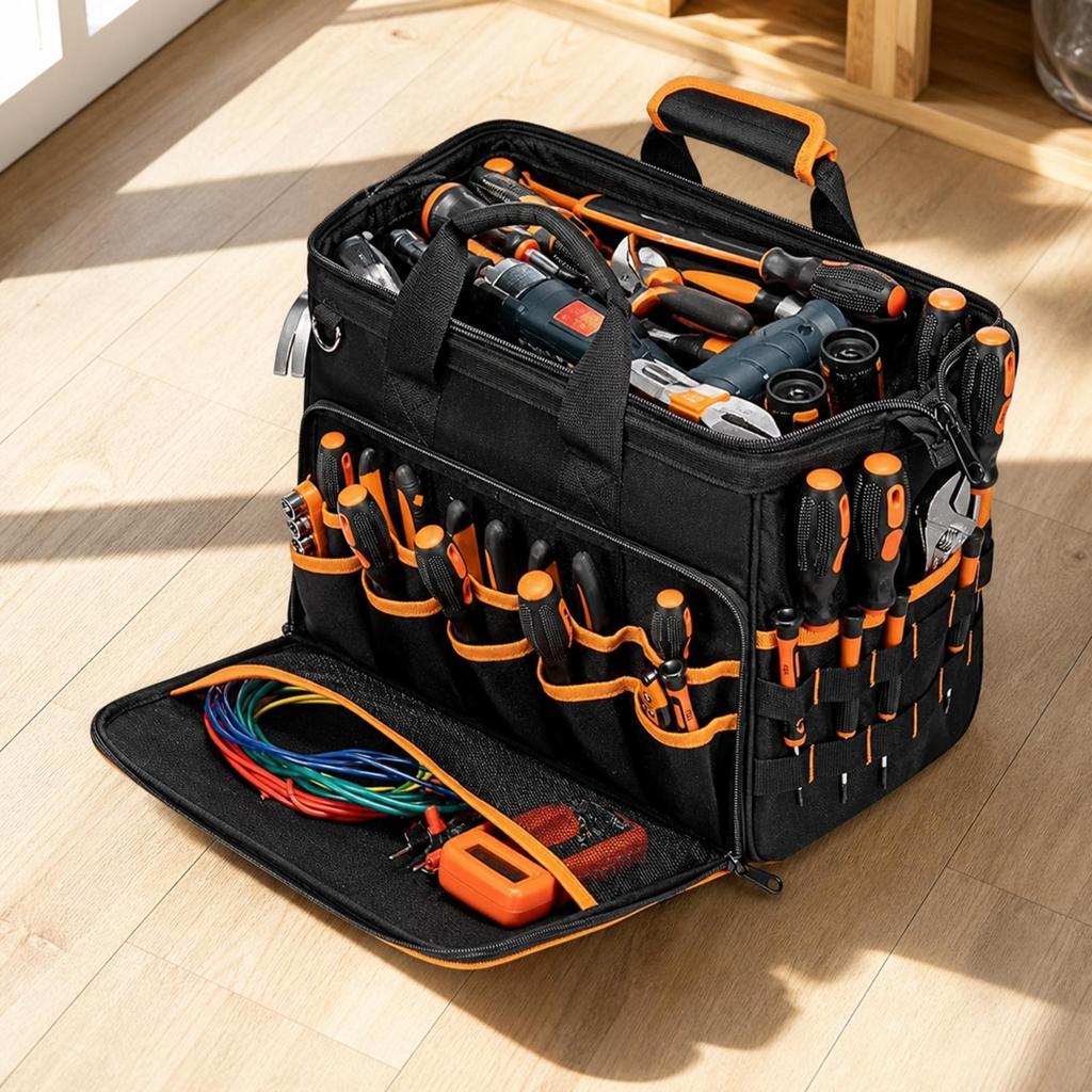 17-Inch Oxford Cloth Tool Bag Robust for Home Repairs