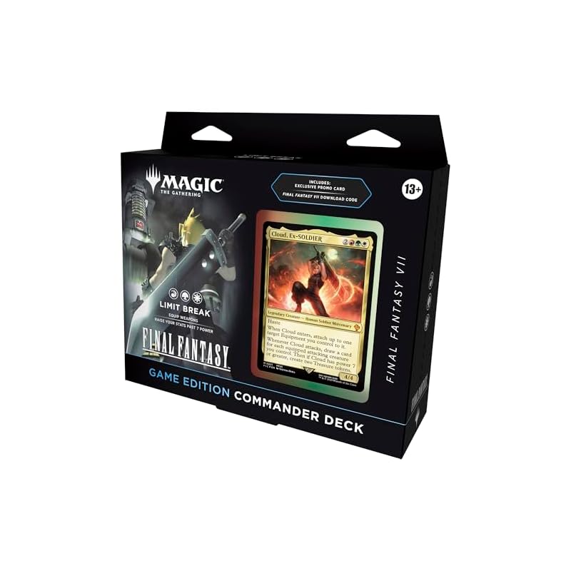Magic: The Gathering Final Fantasy VII Commander Deck - Game Edition (Includes Limit Break Commander Deck, Exclusive Promo Card, Final Fantasy VII