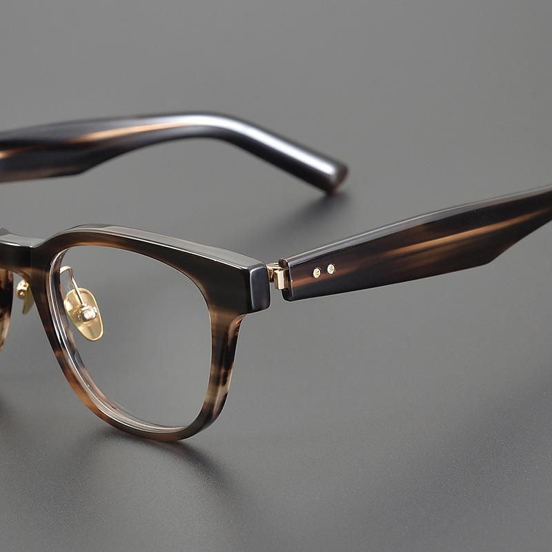 Luxury Fashion Trend Vintage Eyeglasses Frame Solid Thick Acetate Retro Square Design Sphere Myopia Prescription High Quality