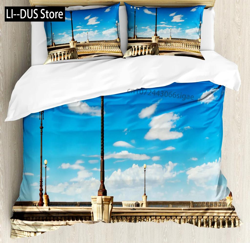 Italy Duvet Cover Queen/King/Full Size For Kids Adult Microfiber Italian Rome Venice Pisa Tower Tuscany Pizzas View Bedding Set