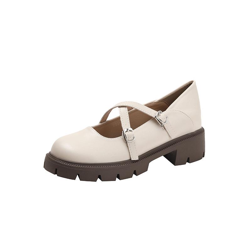 Yuexinwang genuine leather flat for Huizhou women's shoes grape mother with the same small leather shoes to increase the height of autumn and winter n