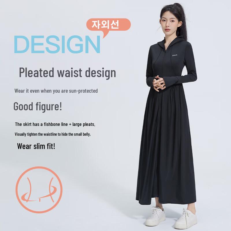 Zauo Women s Cooling Full-Body Sun Protection Dress S