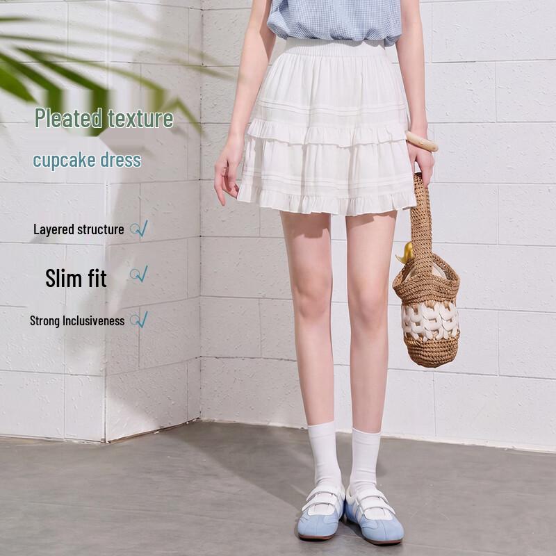 FivePlus Women s Pleated A-Line Short Skirt F