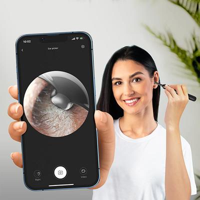 Wireless Ear Scope Camera, HD Visual Earwax Removal Tool with LED Light, Smart Ear Cleaning Endoscope for Kids and Adults
