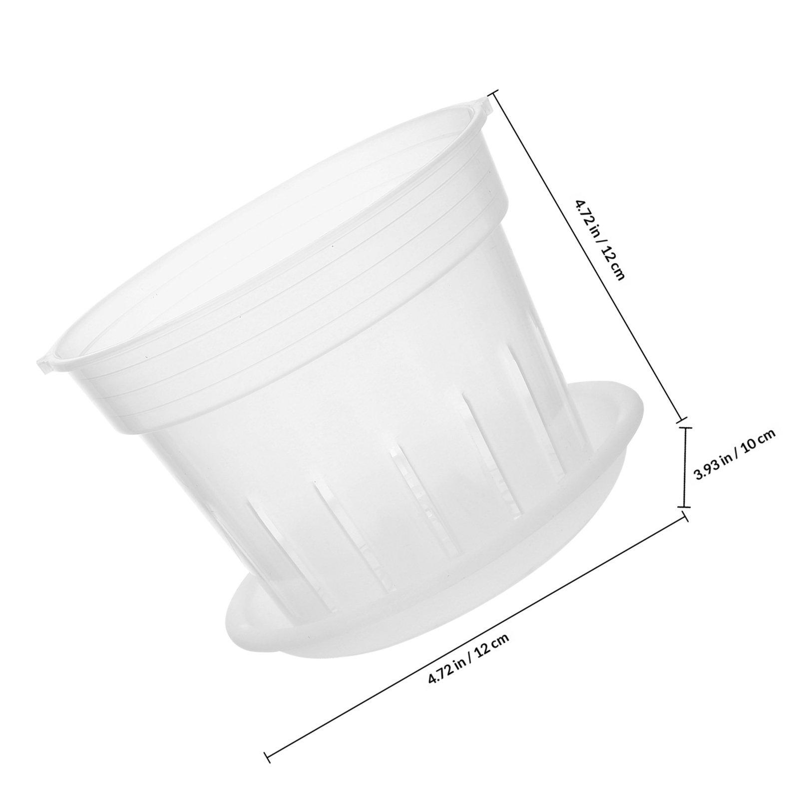 

1Set Orchid Plastic Planter Pot Rounded Flowerpot with Ventilate Holes Breathable Root Control Plant Nursery Pot Indoor прозорий