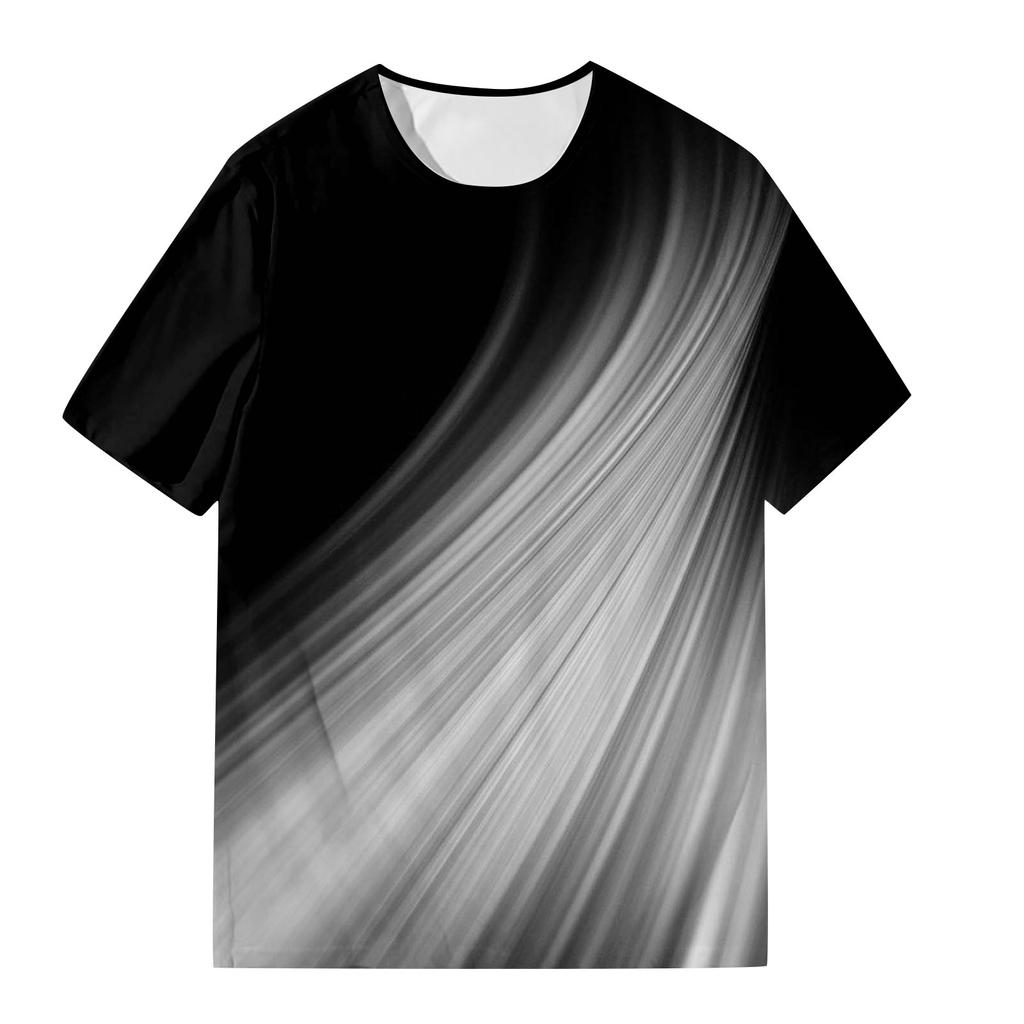 Herren T-Shirt Kurzarm Bedruckt Sommer Rundhals Oberteil Trend Lässiges Sweatshirt Übergröße Locker T-Shirts