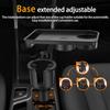 Vehicle-Mounted Multifunctional Water Cup Holder Tray Black Adjustable Cup Holder Dining Plate Expandable Bracket Storage Space-Saving