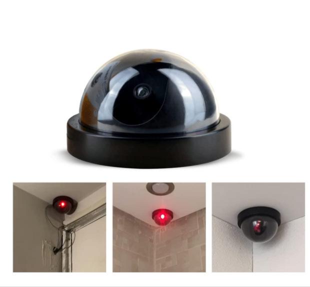 Simulated Indoor Dome Security Camera with LED Lights
