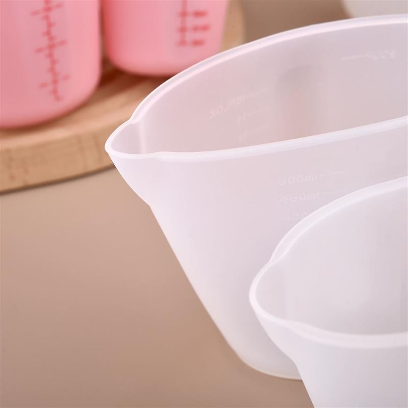 Pottery Tools Silicone Measuring Cups DIY Resin Glue Tools Cup for Making Handmade Craft Nonstick Silicone Mixing Cup
