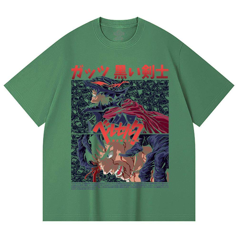 230 Gsm 100% Cotton Berserk V5 Print Unisex Heavy Cotton T Shirt