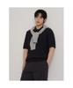 Binpolmen Mini Cable Collar Neck Knit Black