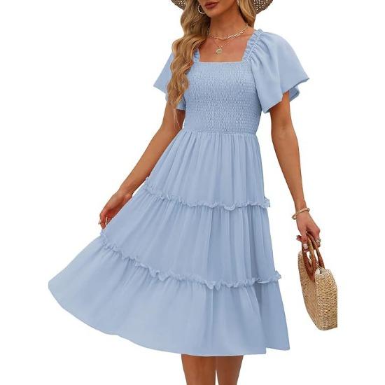 Sleeveless Bridle Pleated Fashionable and Sexy Dress