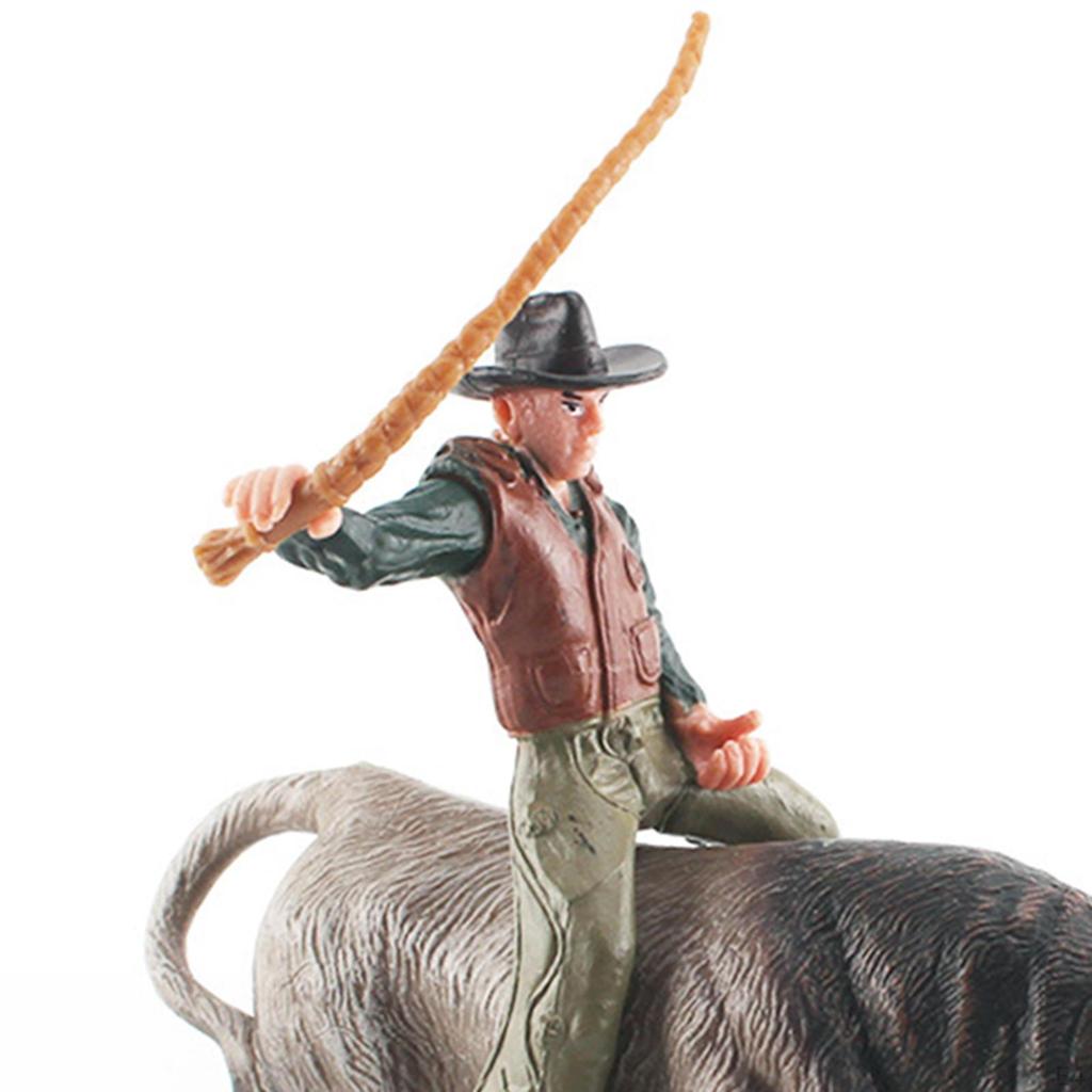 Bullfighting Figures Bull Figurine Animal Cattle Statue Micro Farm Layout Ornament