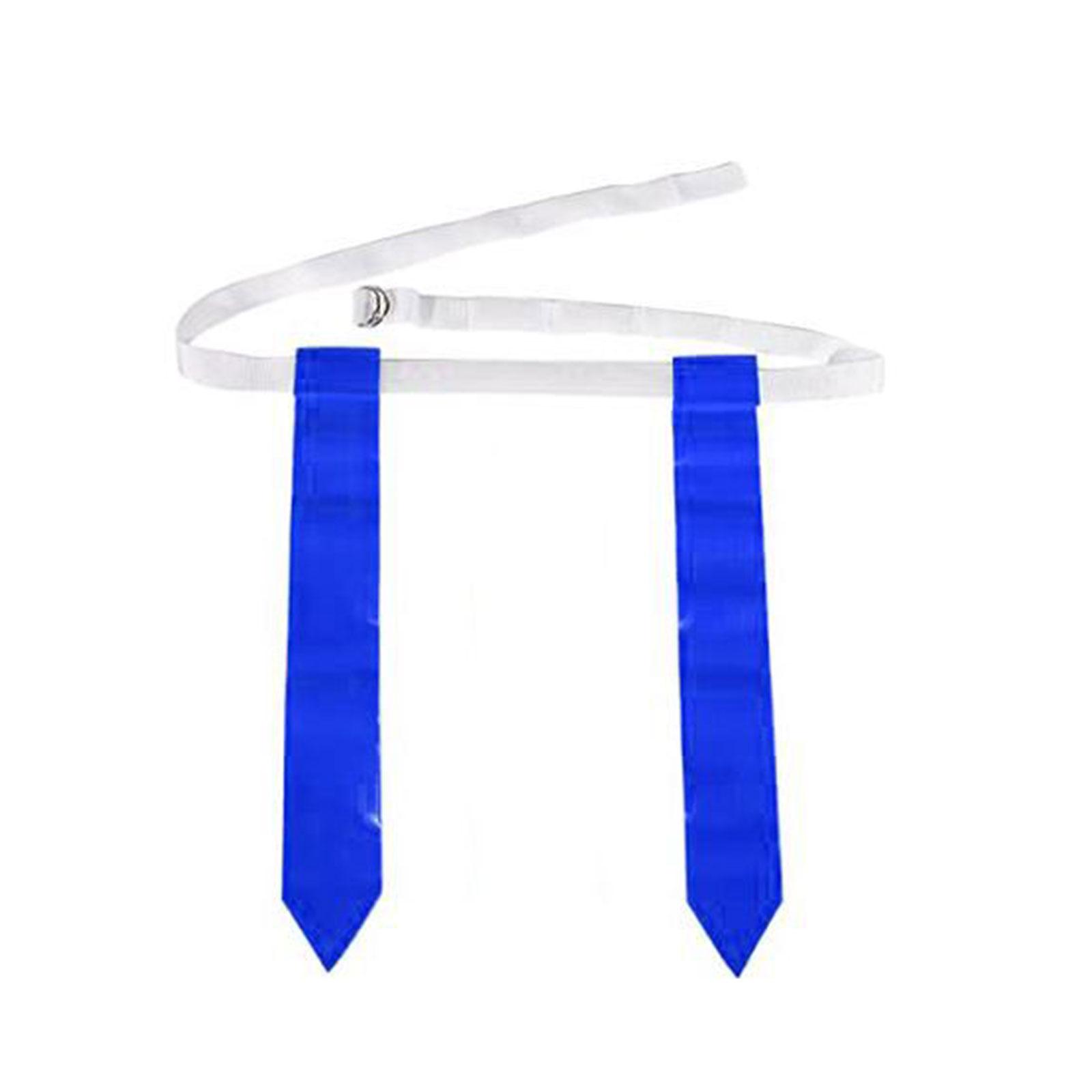 Rugby Waist Flag Belt Outdoor Flags Multiuse Football Belt Soccer Rugby Flag Football Game Belt Flag Rugby Waist Belt синий