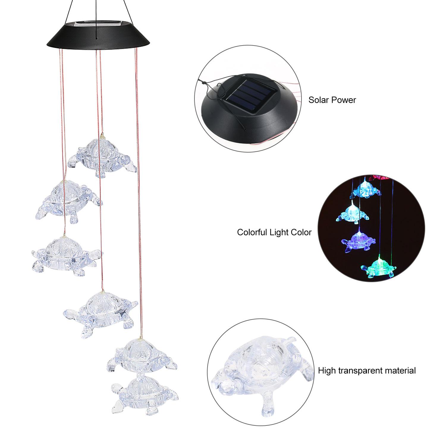 

Solar Turtles Hanging Lamp Wind Pendant Light IP44 Mixcolor Slow Flashing