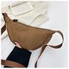 Japanese single dumpling bag corduroy autumn and winter new women's shoulder bag men's satchel underarm bag lightweight