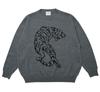 A MADE Line Intarsia Loose Fit Knit (Charcoal)