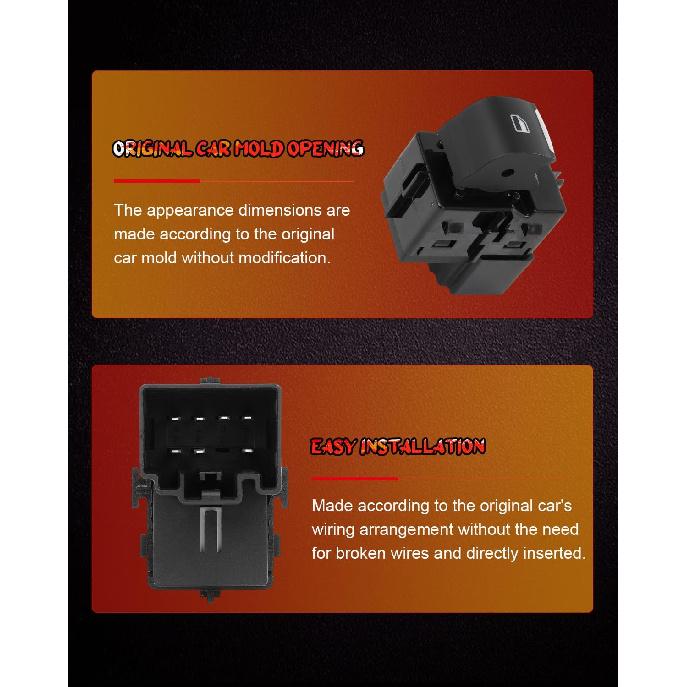 CCIYU Power Window Switch Front Right Passenger Side Fit for Ford Explorer 2011-2019 for Ford Taurus 2013-2019 Replaces BB5Z14529AB BB5Z14529AC