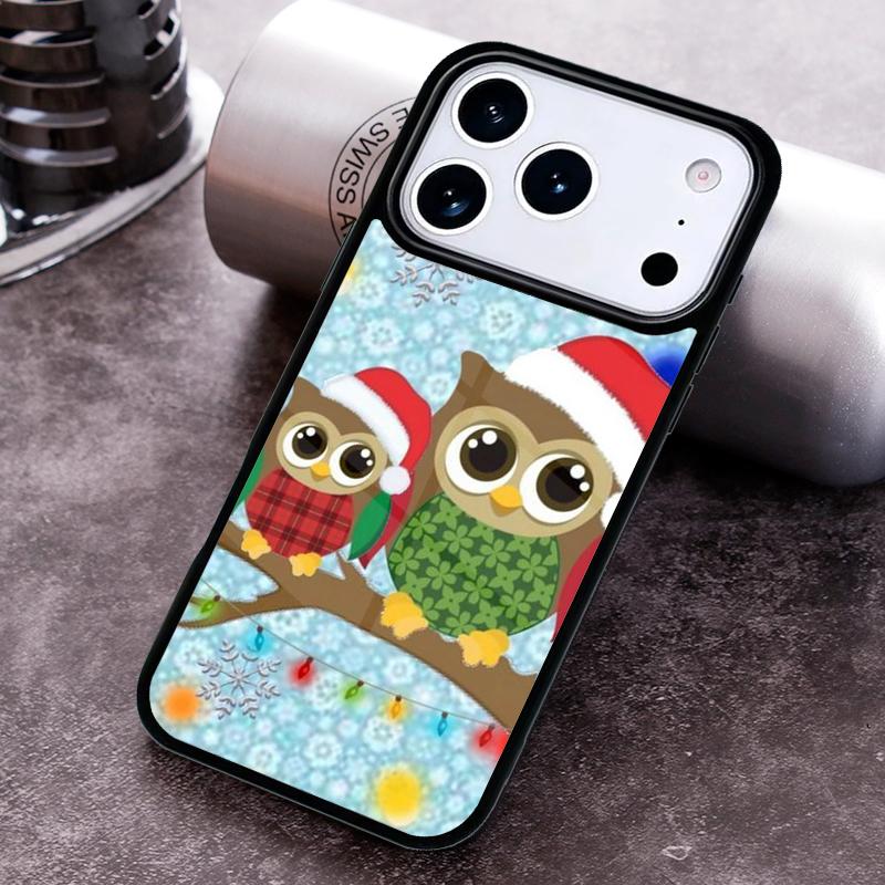 Christmas Owl soft Phone Case For iPhone 17 16 15 14 13 12 11 Pro Max Plus 17Air Soft Silicone Cover