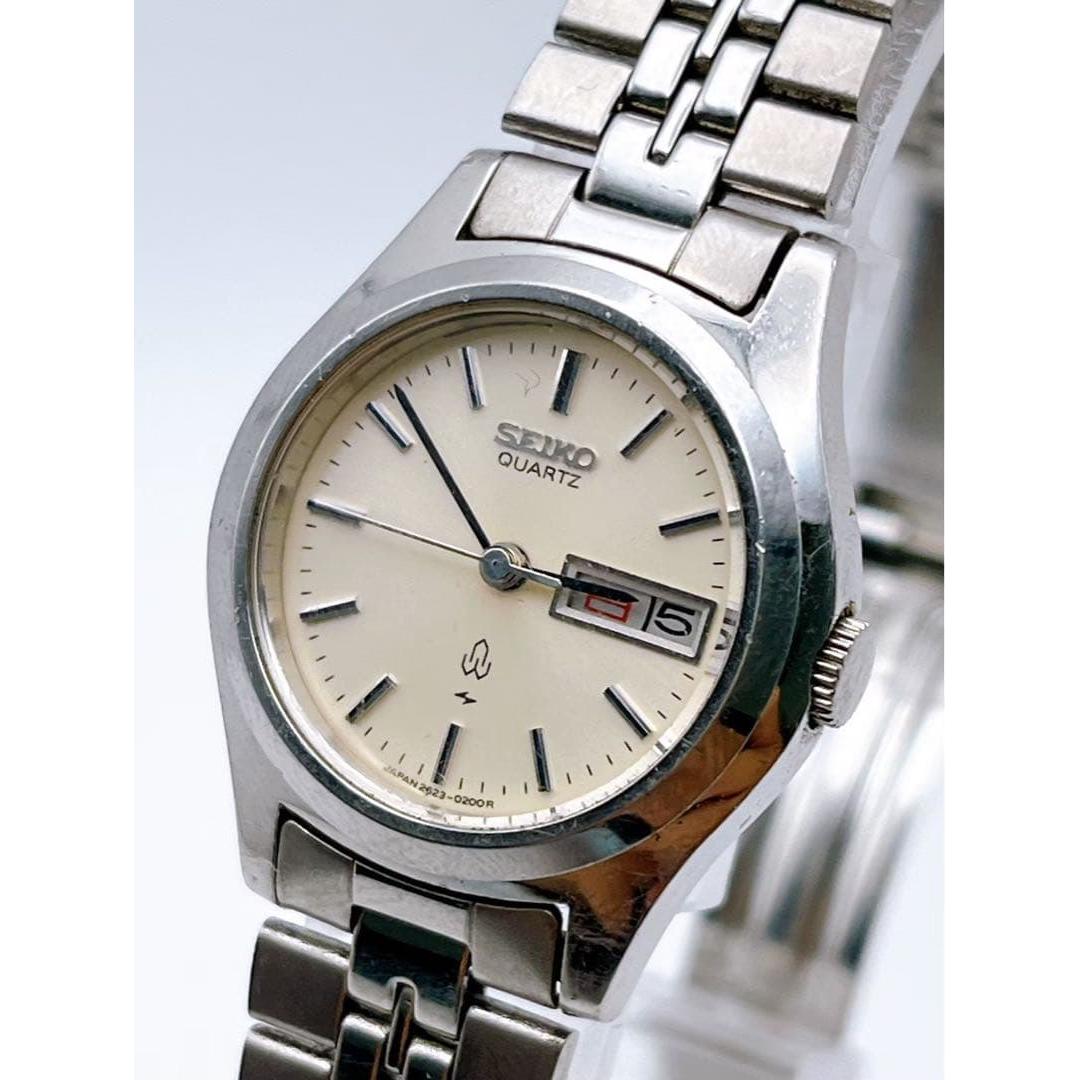 Used SEIKO Watch Working Item 2623-0170 Battery Replaced Gold